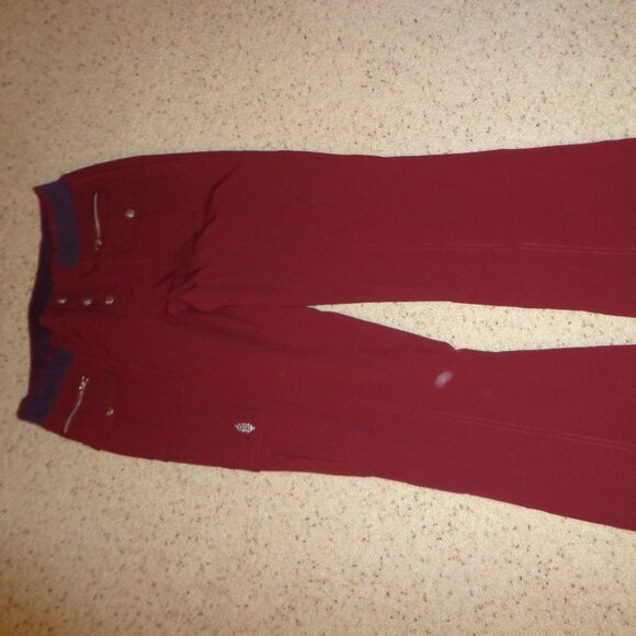 Free People Movement Cascade Flares S Oxford Snap Closure Pockets Adj. Hem - Picture 1 of 16